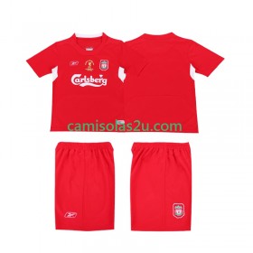 Camisolas de futebol Liverpool LWP 2004 Retro Equipamento Principal 2005 Manga Curta